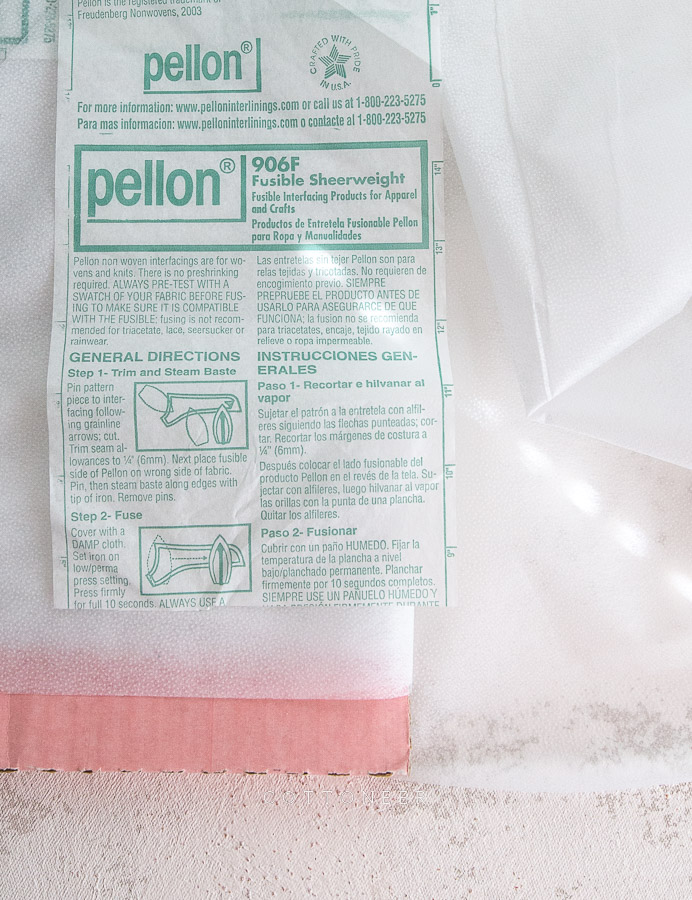 Fusible Sheer Weight Pellon Interfacing 906F